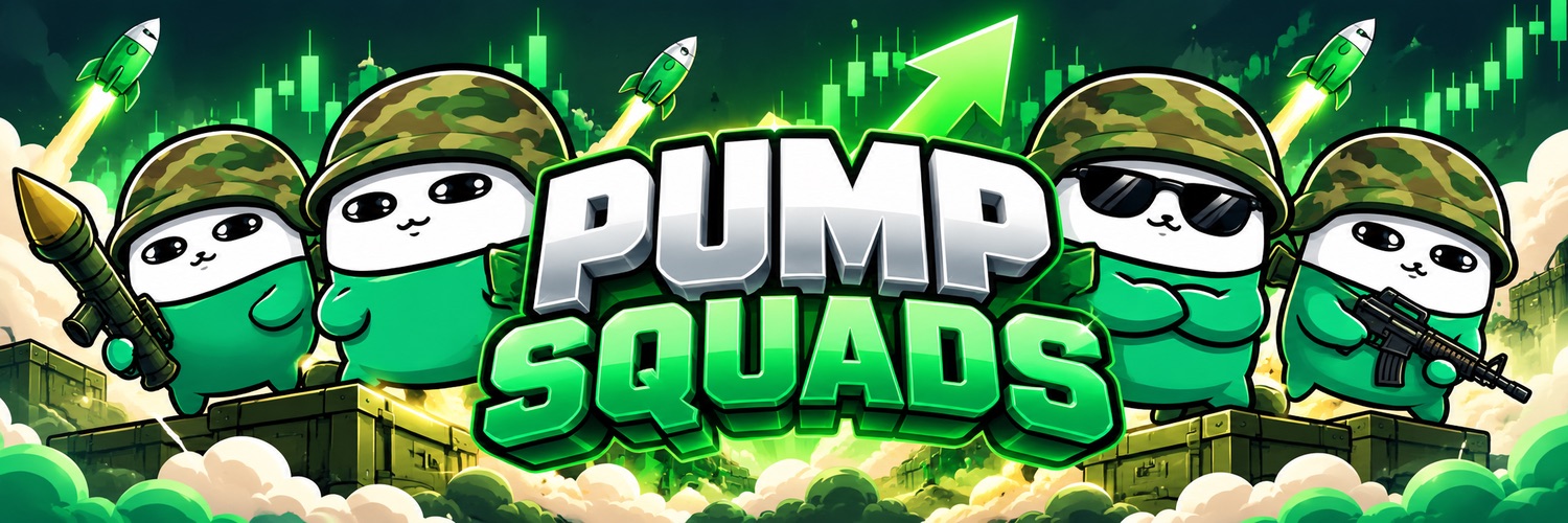 Pump Squads: four squad mascots in camo helmets
